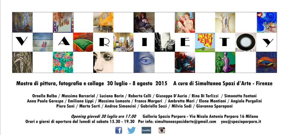 Immagine evento VARIETY mostra di pittura, fotografia, incisione e collage a cura di Simultanea Spazi d’Arte - Firenze